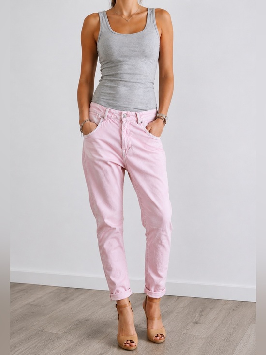 Diesel Pants - Diesel Fayza JoggJeans Pink Boyfriend Tapered Jeans Pants W26